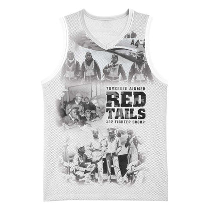 Tuskegee Airmen 332nd Fighter Group Basketball Jersey The First to Fly with Honor - African Pride
