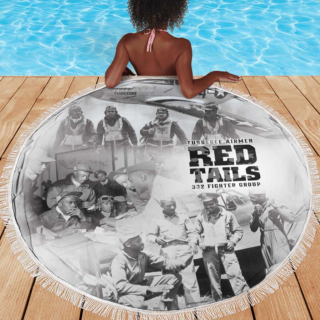 Tuskegee Airmen 332nd Fighter Group Beach Blanket The First to Fly with Honor - African Pride