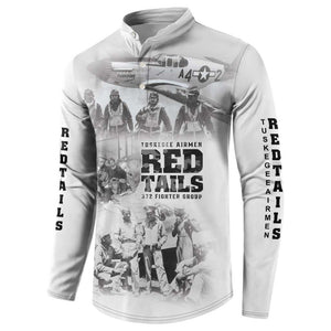 Tuskegee Airmen 332nd Fighter Group Button Sweatshirt The First to Fly with Honor