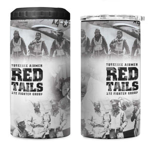 Tuskegee Airmen 332nd Fighter Group 4 in 1 Can Cooler Tumbler The First to Fly with Honor - African Pride