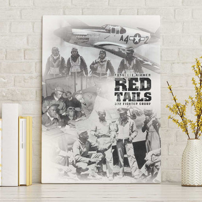 Tuskegee Airmen 332nd Fighter Group Canvas Wall Art The First to Fly with Honor - African Pride