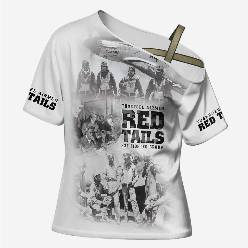 Tuskegee Airmen 332nd Fighter Group Cross Shoulder Shirt The First to Fly with Honor