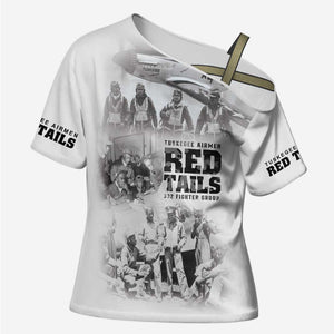 Tuskegee Airmen 332nd Fighter Group Cross Shoulder Shirt The First to Fly with Honor