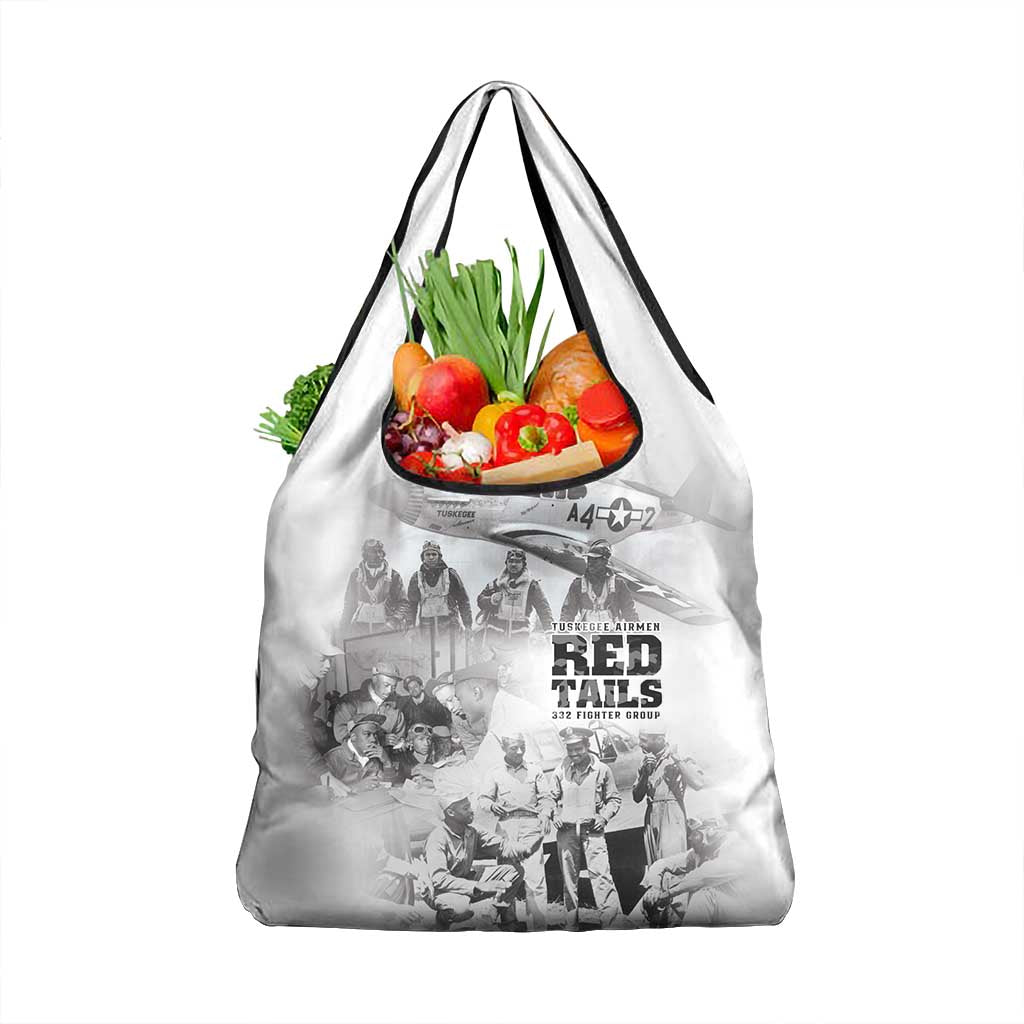 Tuskegee Airmen 332nd Fighter Group Grocery Bag The First to Fly with Honor - African Pride