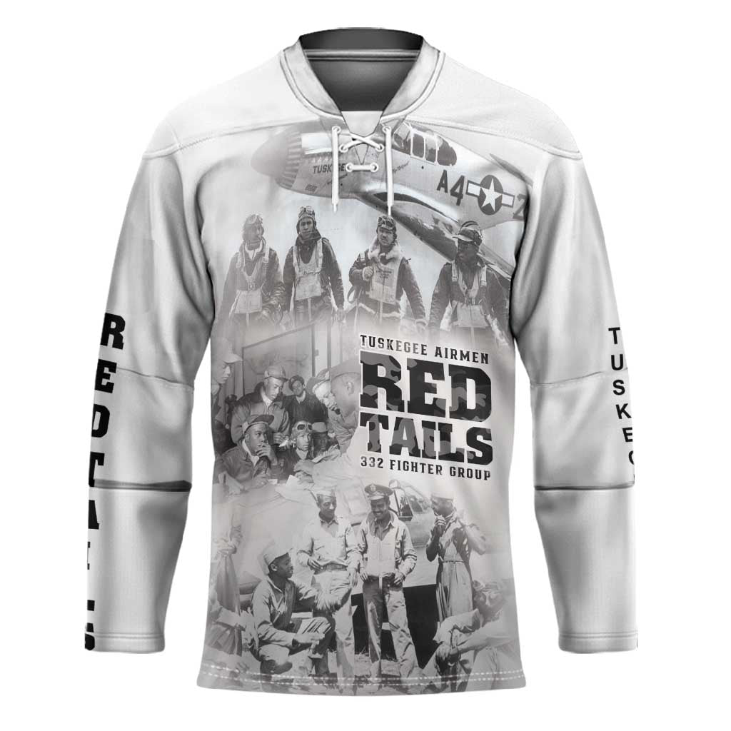Tuskegee Airmen 332nd Fighter Group Hockey Jersey The First to Fly with Honor