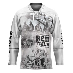 Tuskegee Airmen 332nd Fighter Group Hockey Jersey The First to Fly with Honor