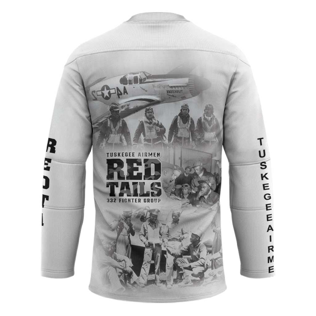 Tuskegee Airmen 332nd Fighter Group Hockey Jersey The First to Fly with Honor