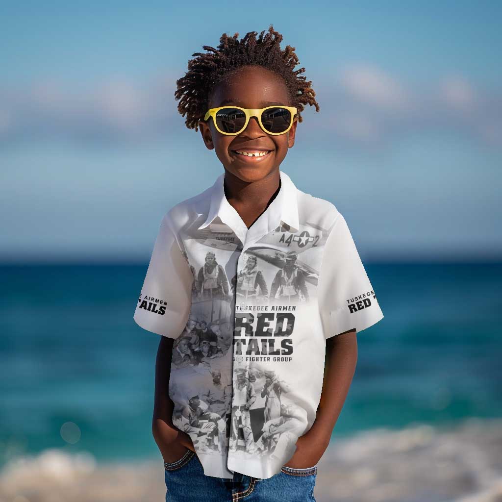 Tuskegee Airmen 332nd Fighter Group Kid Hawaiian Shirt The First to Fly with Honor - African Pride