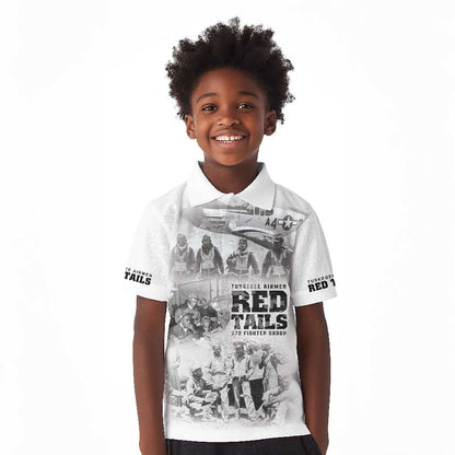 Tuskegee Airmen 332nd Fighter Group Kid Polo Shirt The First to Fly with Honor - African Pride