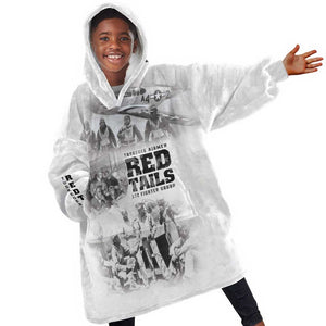 Tuskegee Airmen 332nd Fighter Group Kid Wearable Blanket Hoodie The First to Fly with Honor - African Pride