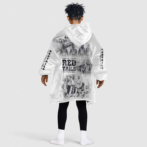 Tuskegee Airmen 332nd Fighter Group Kid Wearable Blanket Hoodie The First to Fly with Honor - African Pride