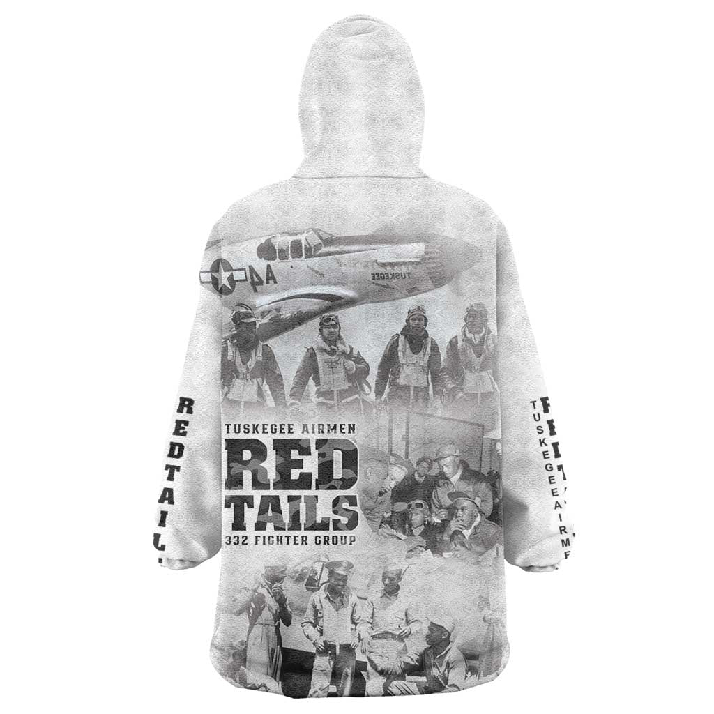 Tuskegee Airmen 332nd Fighter Group Kid Wearable Blanket Hoodie The First to Fly with Honor - African Pride