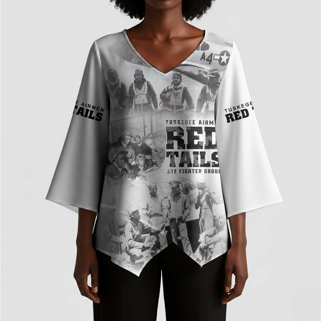 Tuskegee Airmen 332nd Fighter Group Kimono Sleeve Blouse The First to Fly with Honor