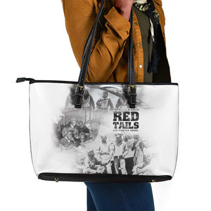 Tuskegee Airmen 332nd Fighter Group Leather Tote Bag The First to Fly with Honor - African Pride