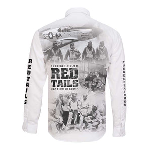 Tuskegee Airmen 332nd Fighter Group Long Sleeve Button Shirt The First to Fly with Honor - African Pride