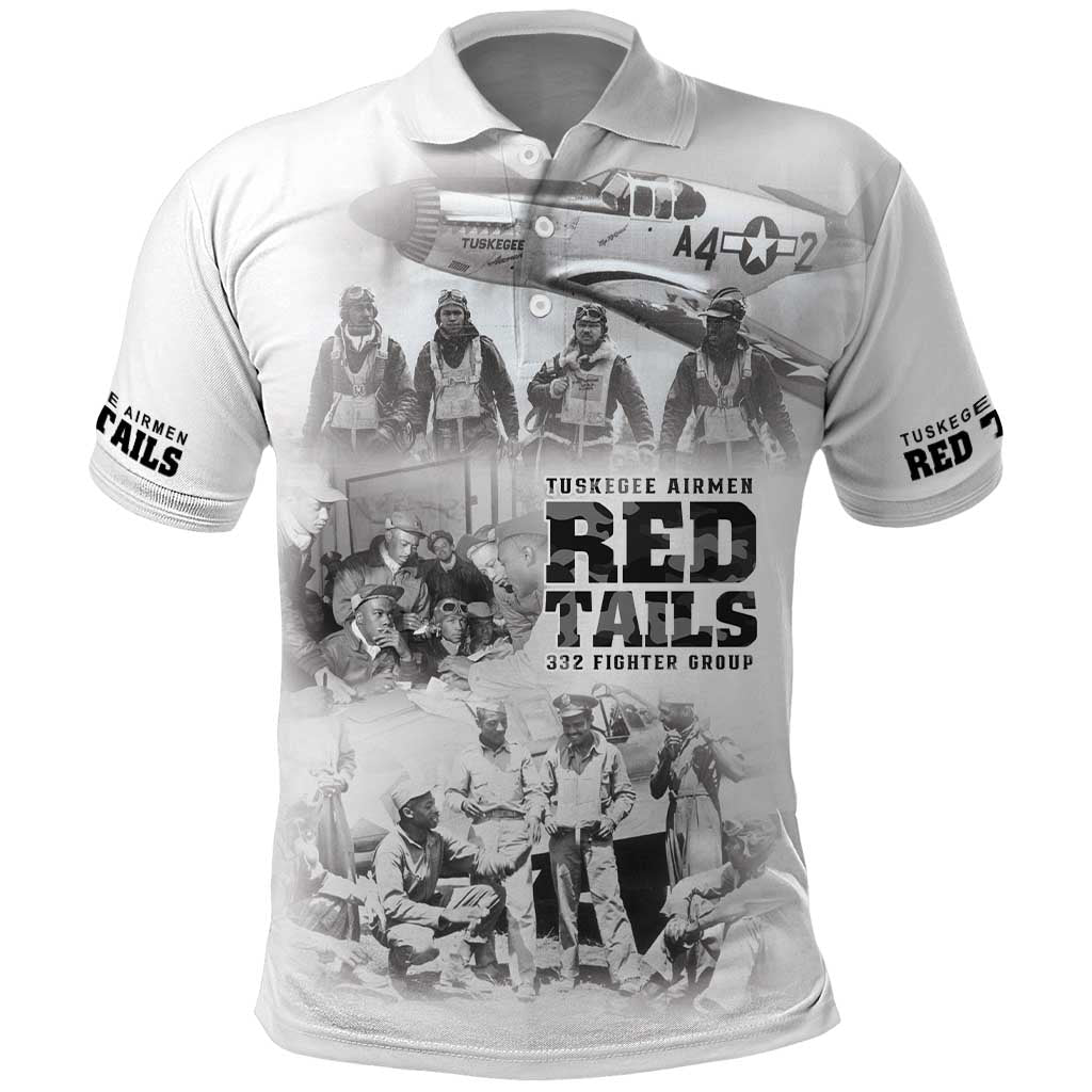 Tuskegee Airmen 332nd Fighter Group Polo Shirt The First to Fly with Honor - African Pride