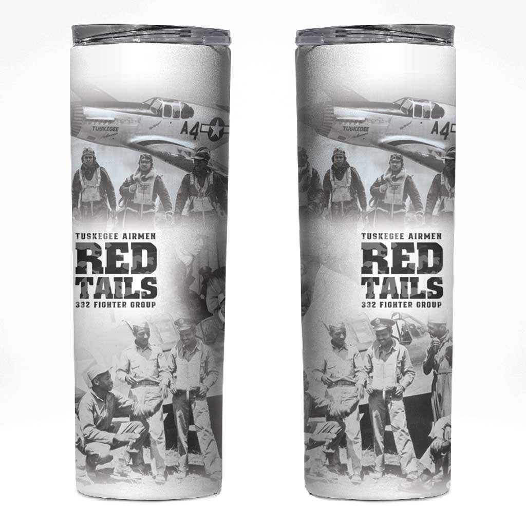 Tuskegee Airmen 332nd Fighter Group Skinny Tumbler The First to Fly with Honor - African Pride