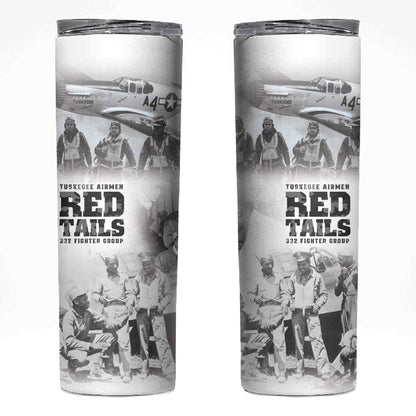 Tuskegee Airmen 332nd Fighter Group Skinny Tumbler The First to Fly with Honor - African Pride