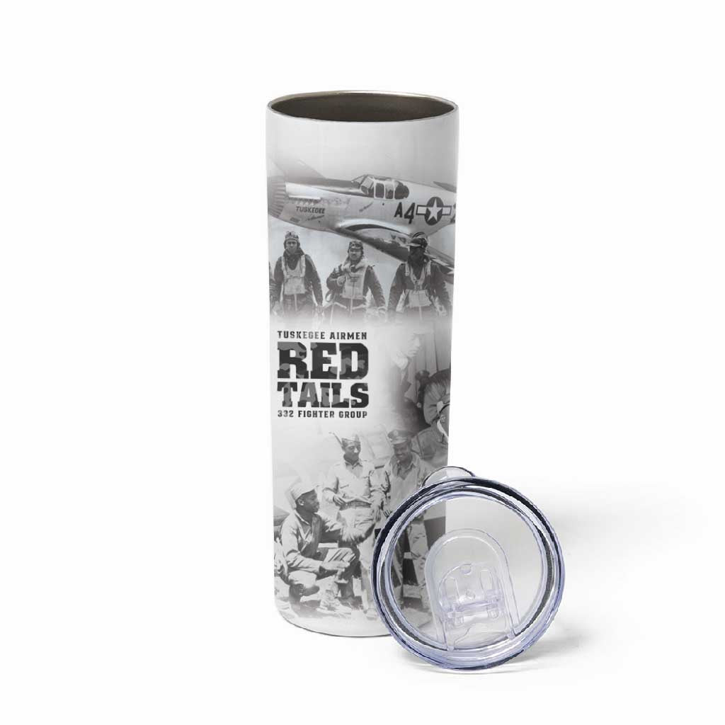 Tuskegee Airmen 332nd Fighter Group Skinny Tumbler The First to Fly with Honor - African Pride
