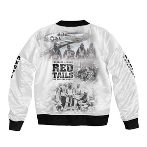 Tuskegee Airmen 332nd Fighter Group Sleeve Zip Bomber Jacket The First to Fly with Honor - African Pride