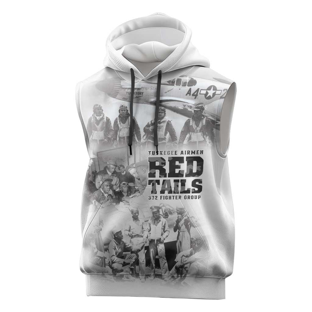 Tuskegee Airmen 332nd Fighter Group Sleeveless Hoodie The First to Fly with Honor - African Pride