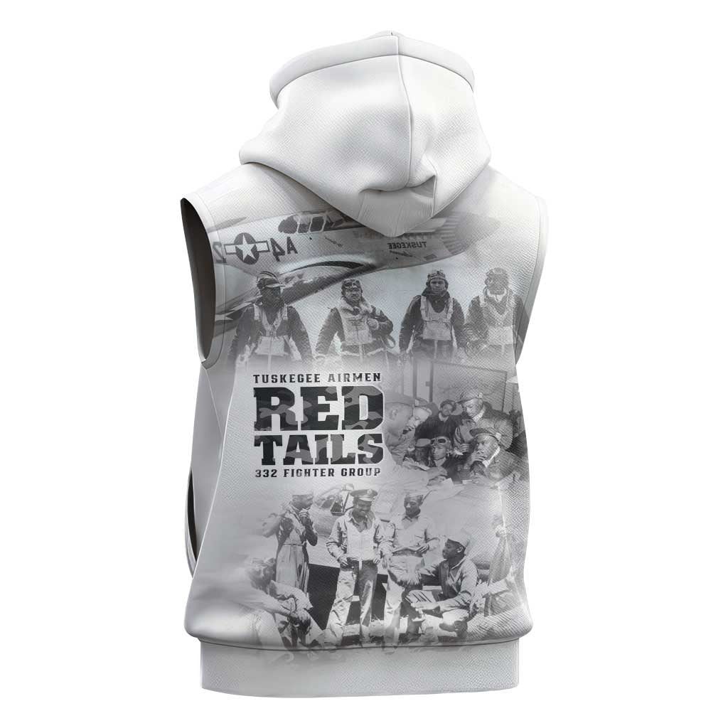 Tuskegee Airmen 332nd Fighter Group Sleeveless Hoodie The First to Fly with Honor - African Pride