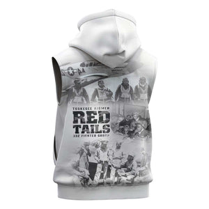 Tuskegee Airmen 332nd Fighter Group Sleeveless Hoodie The First to Fly with Honor - African Pride