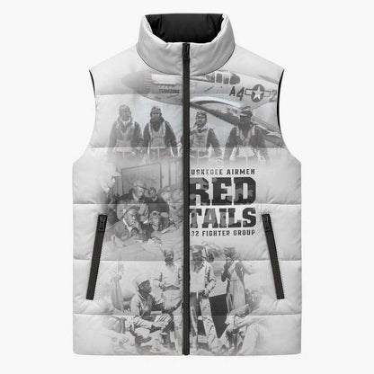 Tuskegee Airmen 332nd Fighter Group Sleeveless Puffer Jacket The First to Fly with Honor