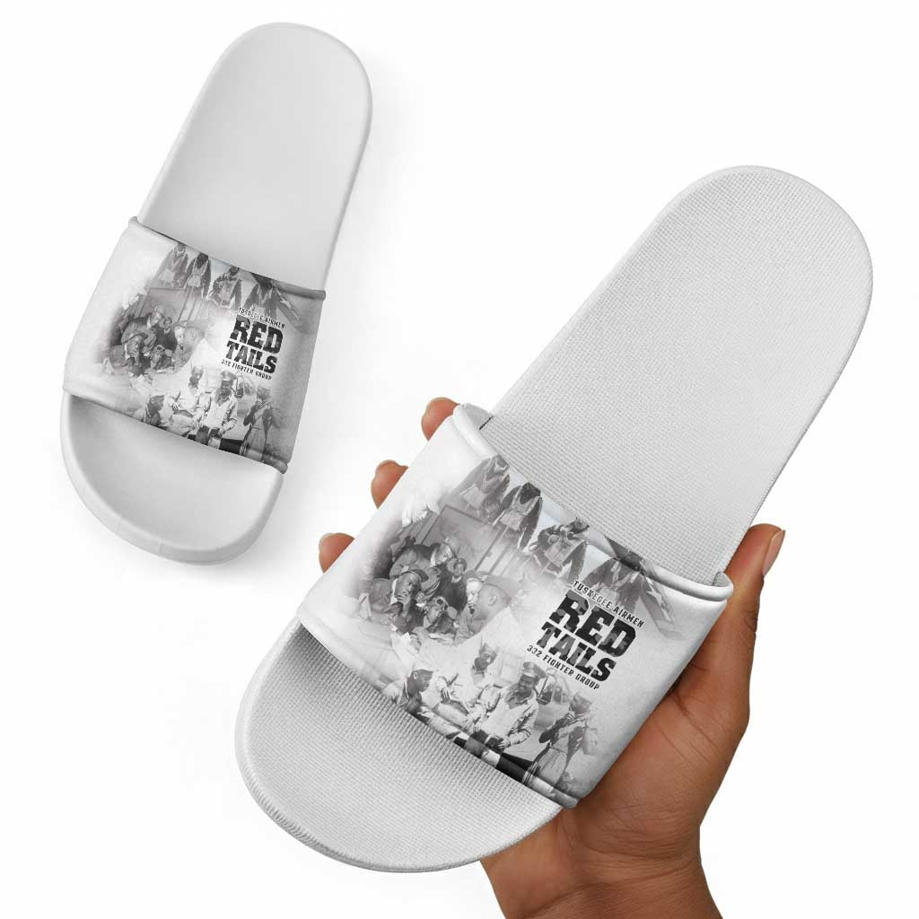 Tuskegee Airmen 332nd Fighter Group Slide Sandals The First to Fly with Honor