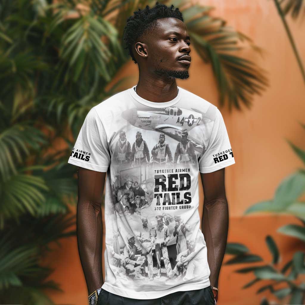 Tuskegee Airmen 332nd Fighter Group T shirt The First to Fly with Honor - African Pride