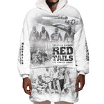 Tuskegee Airmen 332nd Fighter Group Wearable Blanket Hoodie The First to Fly with Honor - African Pride