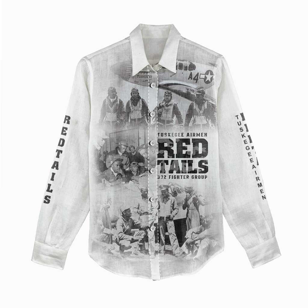 Tuskegee Airmen 332nd Fighter Group Women Casual Shirt The First to Fly with Honor - African Pride