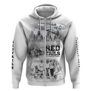 Tuskegee Airmen 332nd Fighter Group Zip Hoodie The First to Fly with Honor - African Pride