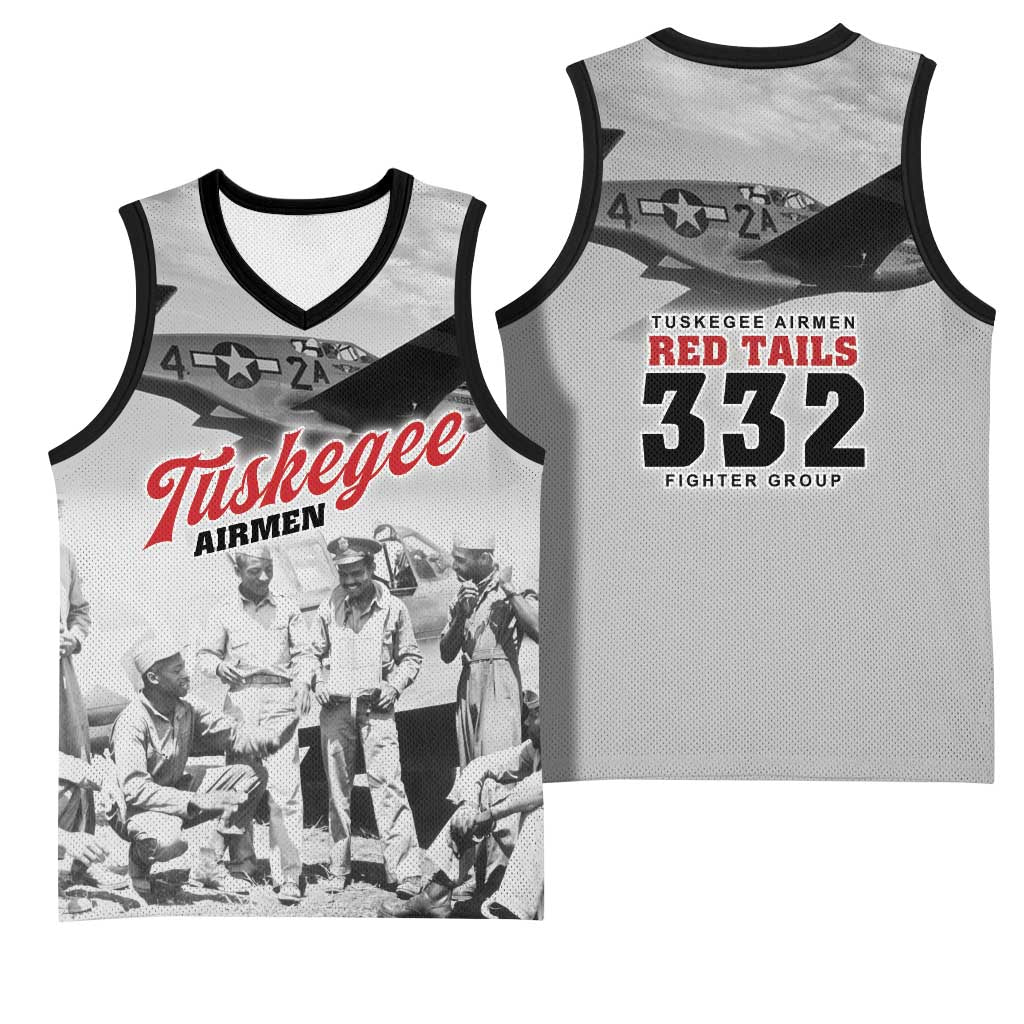Tuskegee Airmen 332nd Fighter Group Basketball Jersey Vintage-style War - African Pride