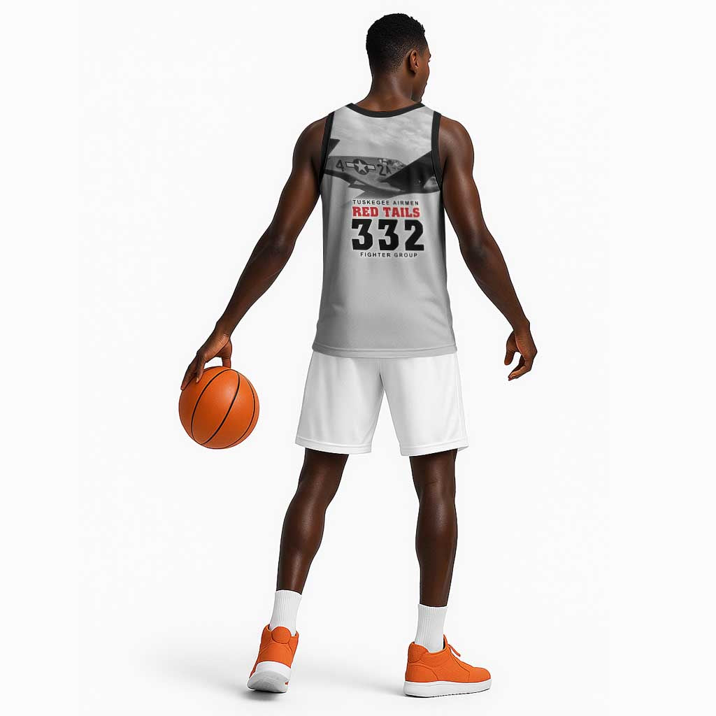 Tuskegee Airmen 332nd Fighter Group Basketball Jersey Vintage-style War - African Pride