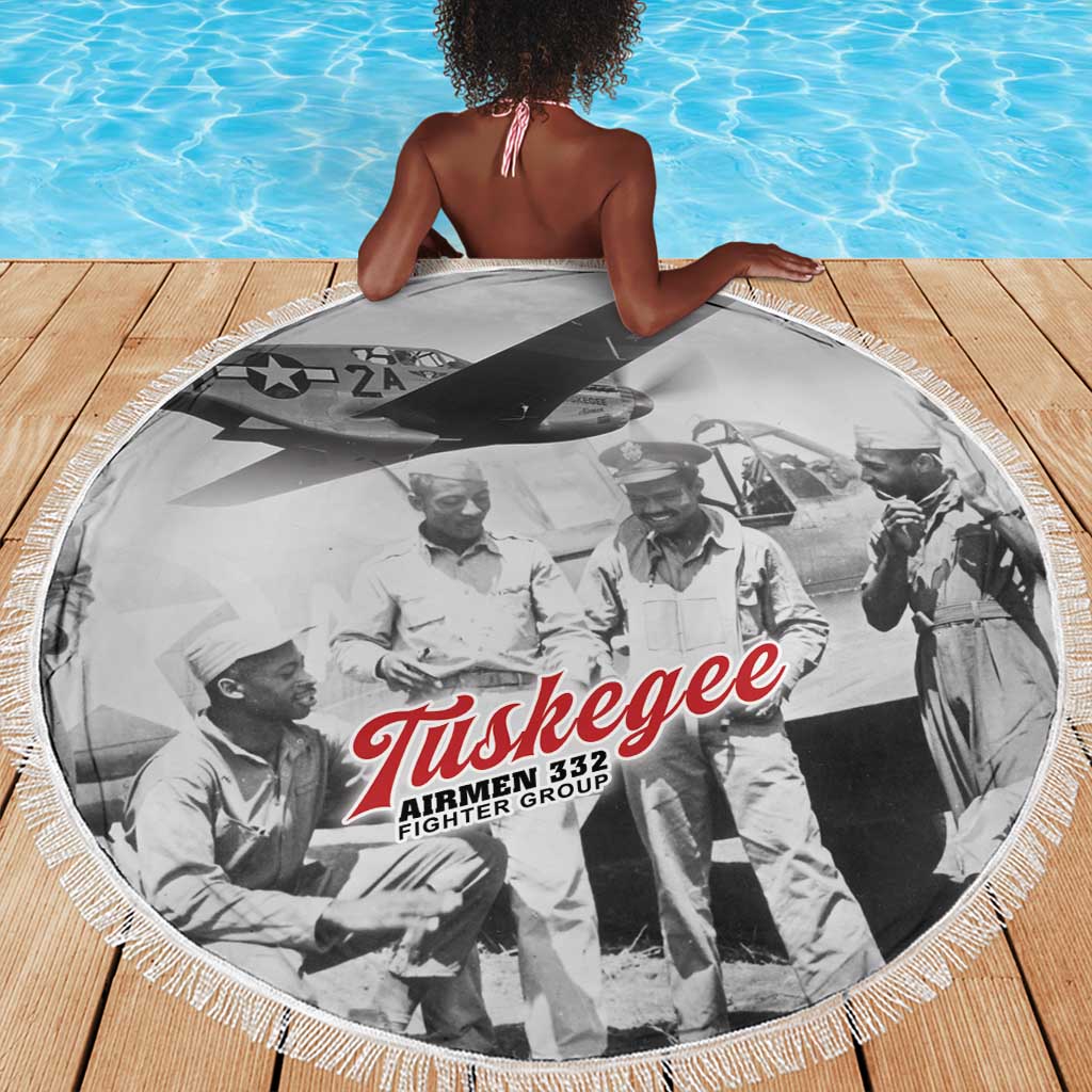 Tuskegee Airmen 332nd Fighter Group Beach Blanket Vintage-style War - African Pride