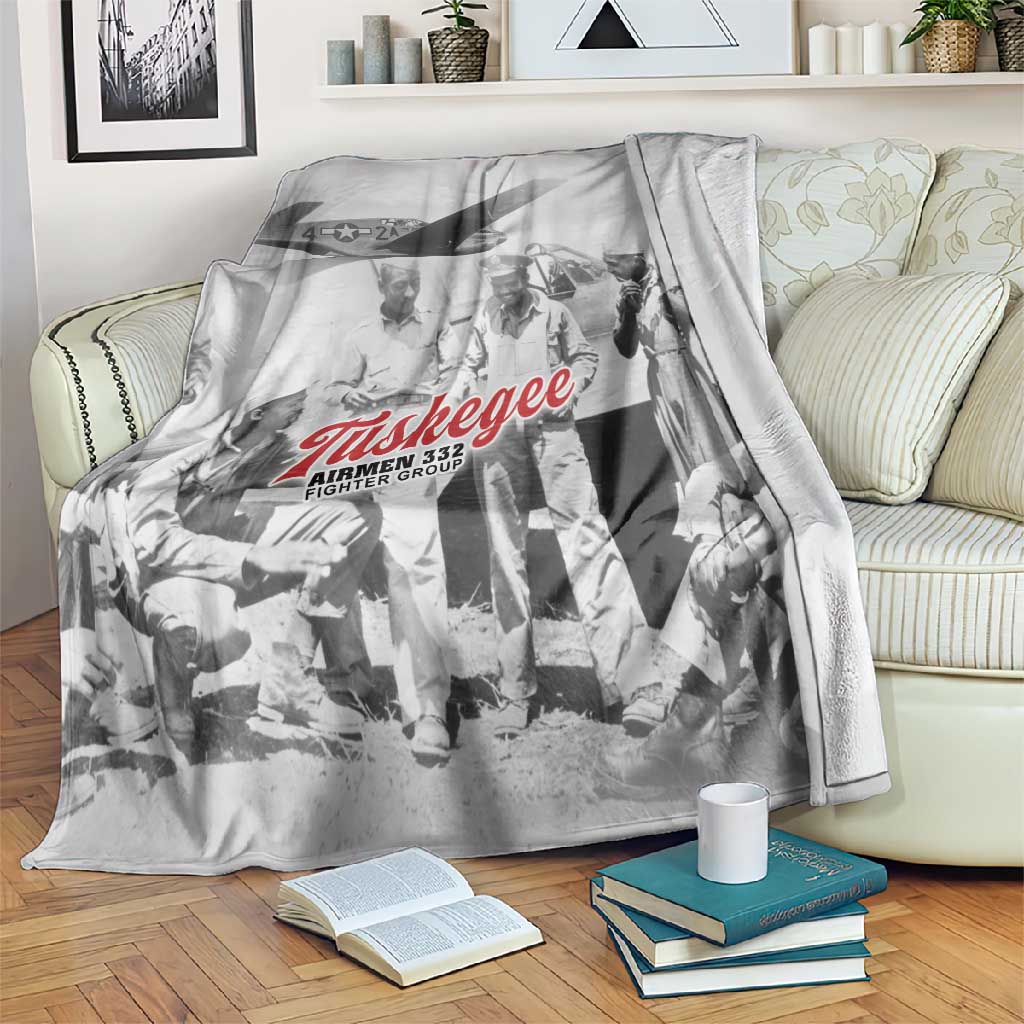 Tuskegee Airmen 332nd Fighter Group Blanket Vintage-style War - African Pride