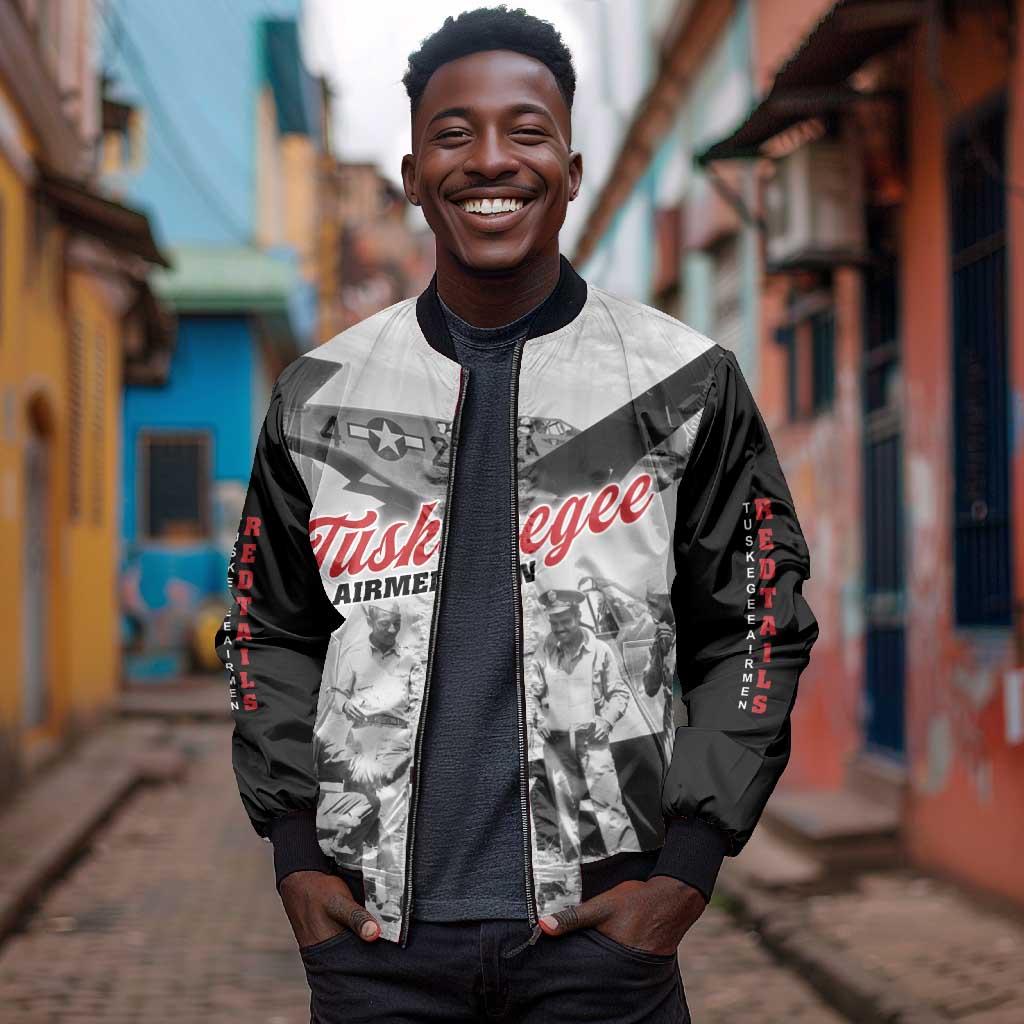 Tuskegee Airmen 332nd Fighter Group Bomber Jacket Vintage-style War - African Pride