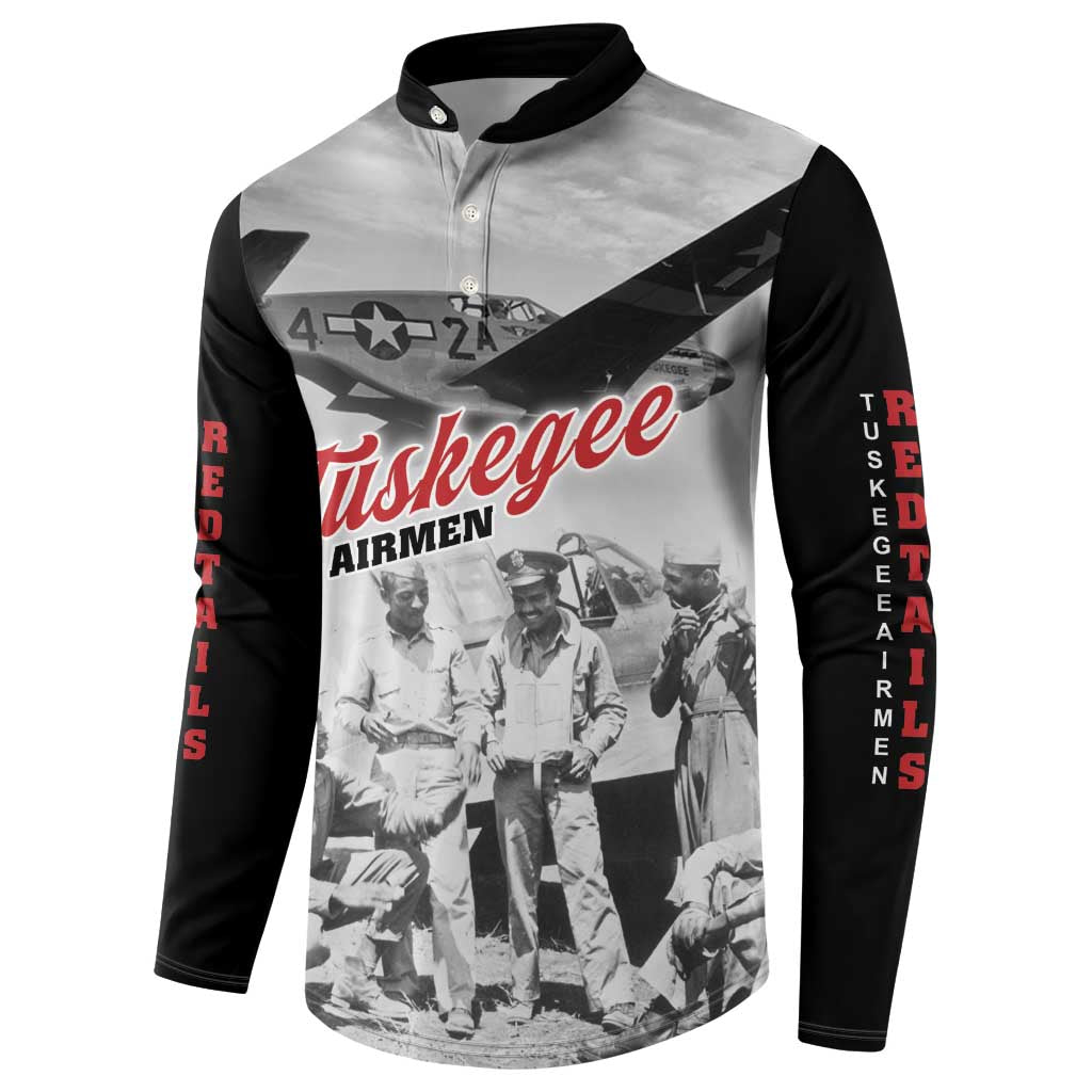 Tuskegee Airmen 332nd Fighter Group Button Sweatshirt Vintage-style War