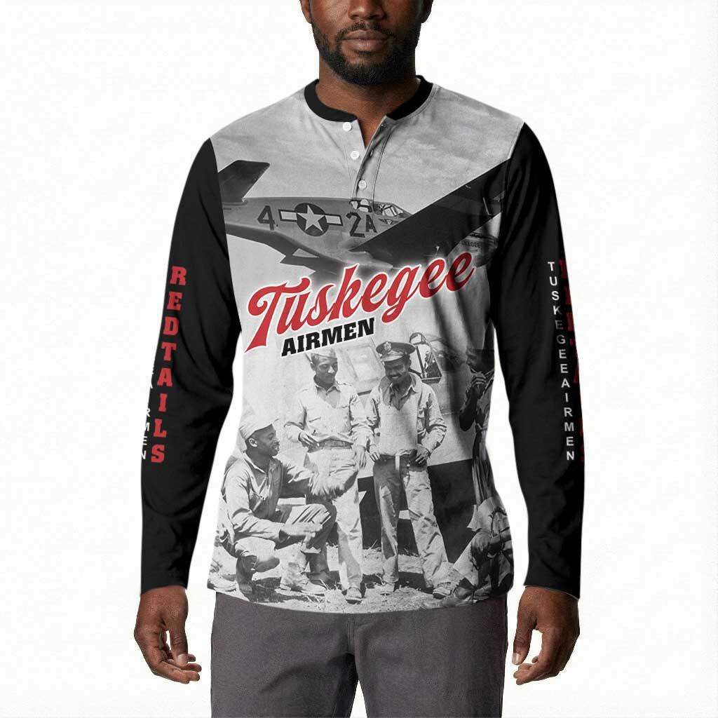 Tuskegee Airmen 332nd Fighter Group Button Sweatshirt Vintage-style War