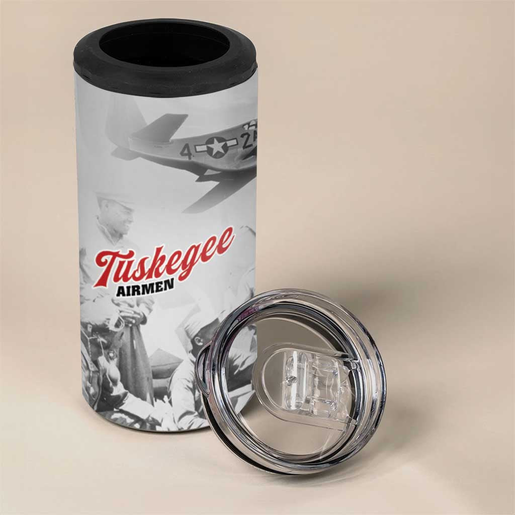 Tuskegee Airmen 332nd Fighter Group 4 in 1 Can Cooler Tumbler Vintage-style War - undefined