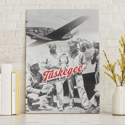 Tuskegee Airmen 332nd Fighter Group Canvas Wall Art Vintage-style War - African Pride