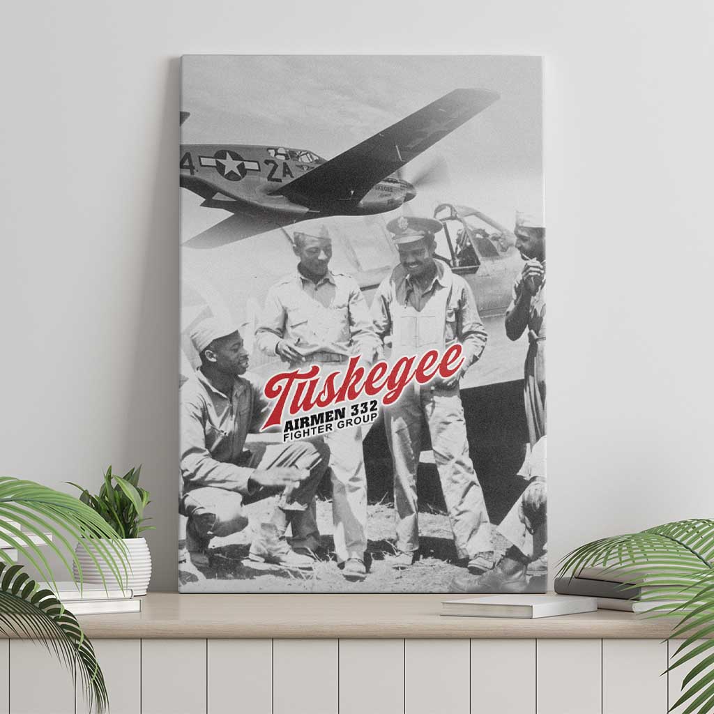 Tuskegee Airmen 332nd Fighter Group Canvas Wall Art Vintage-style War - African Pride