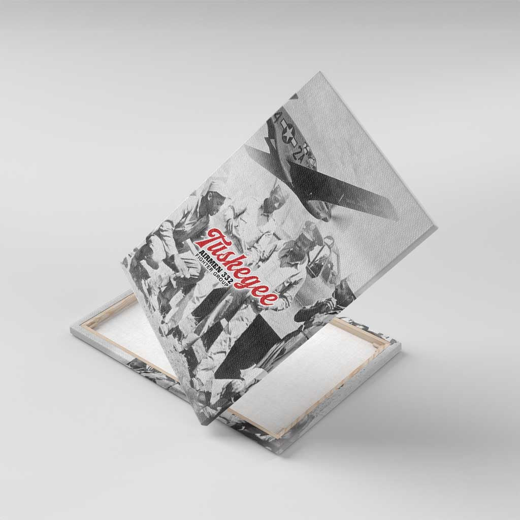 Tuskegee Airmen 332nd Fighter Group Canvas Wall Art Vintage-style War - African Pride