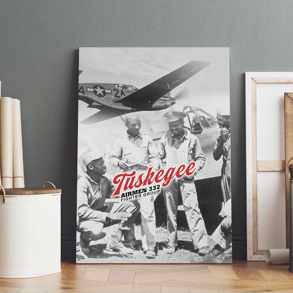 Tuskegee Airmen 332nd Fighter Group Canvas Wall Art Vintage-style War - African Pride