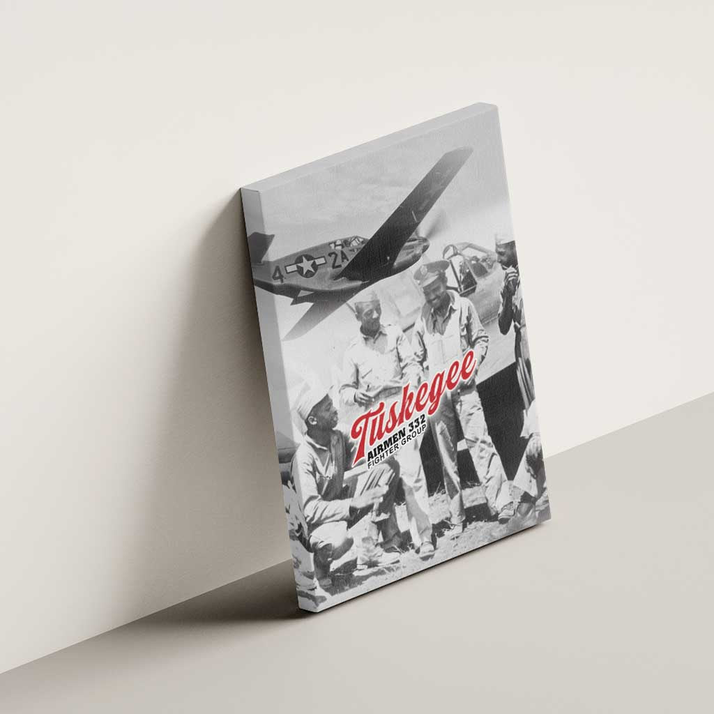 Tuskegee Airmen 332nd Fighter Group Canvas Wall Art Vintage-style War - African Pride