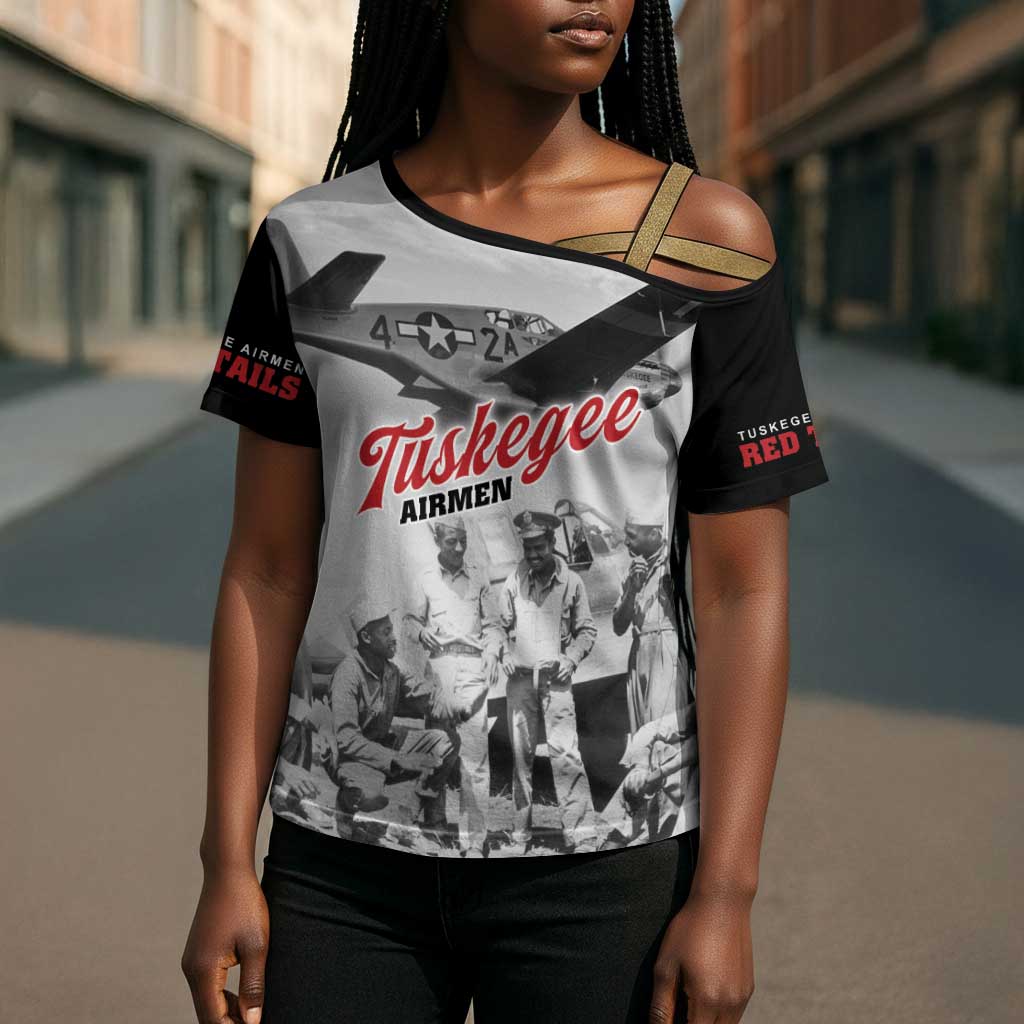 Tuskegee Airmen 332nd Fighter Group Cross Shoulder Shirt Vintage-style War