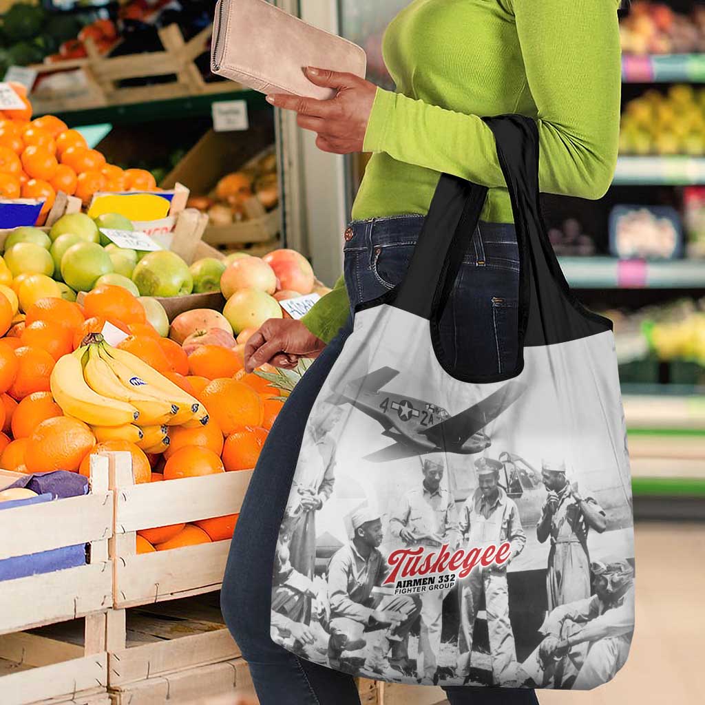 Tuskegee Airmen 332nd Fighter Group Grocery Bag Vintage-style War - African Pride