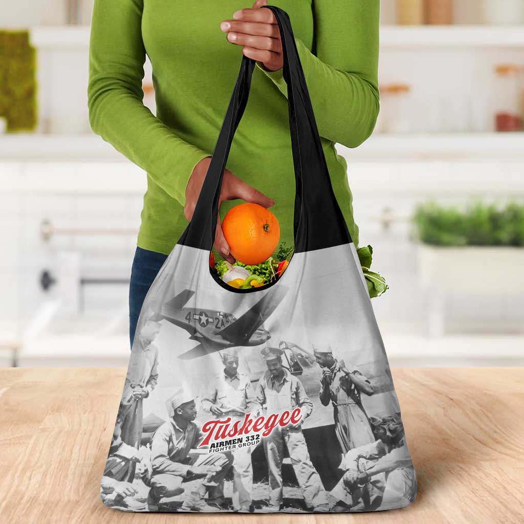Tuskegee Airmen 332nd Fighter Group Grocery Bag Vintage-style War - African Pride