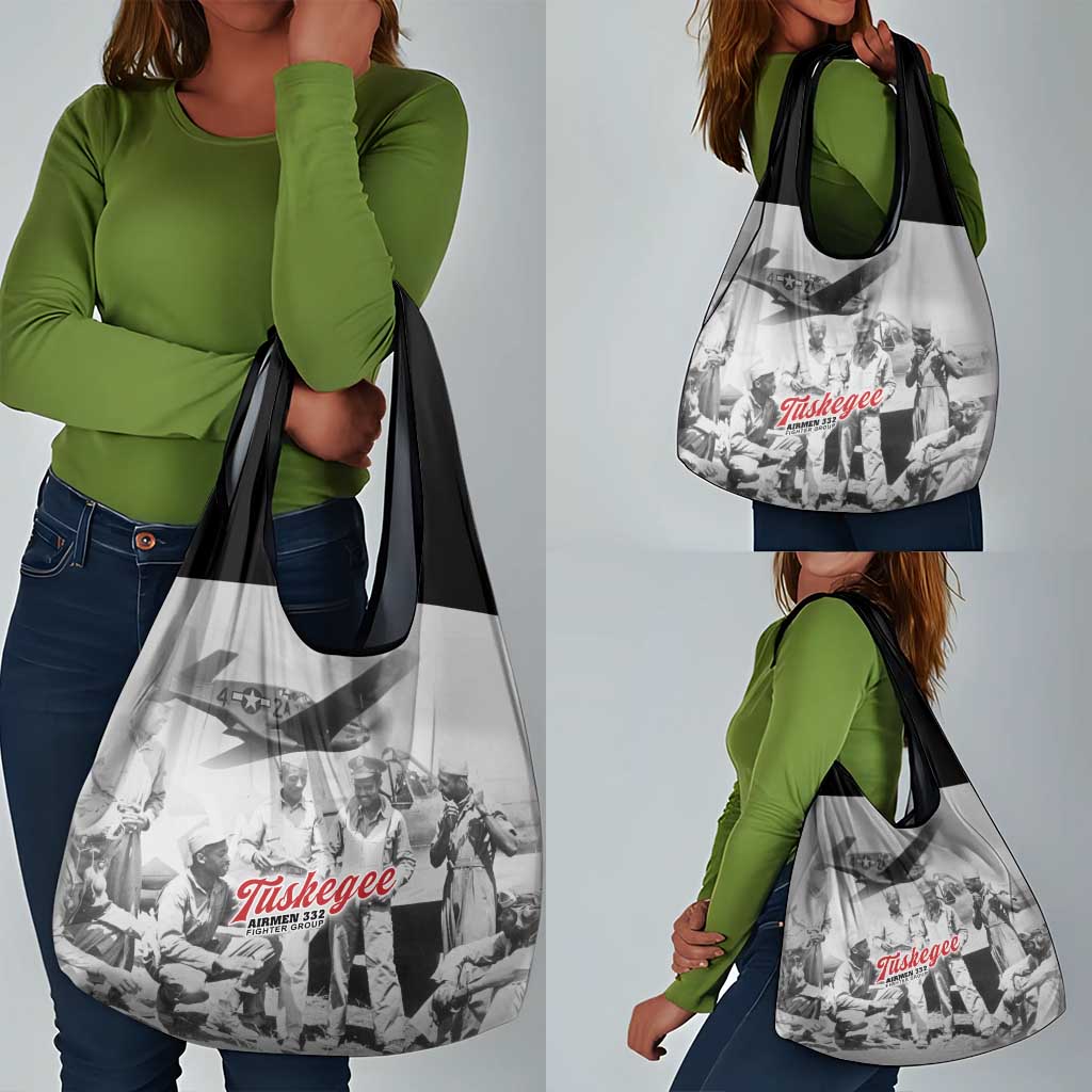 Tuskegee Airmen 332nd Fighter Group Grocery Bag Vintage-style War - African Pride